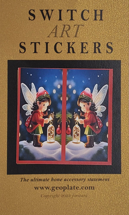 Girl Angel Christmas Switch-Art Switch Sticker