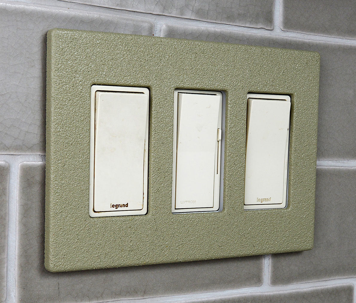 Placa Geo de 3 unidades verde salvia