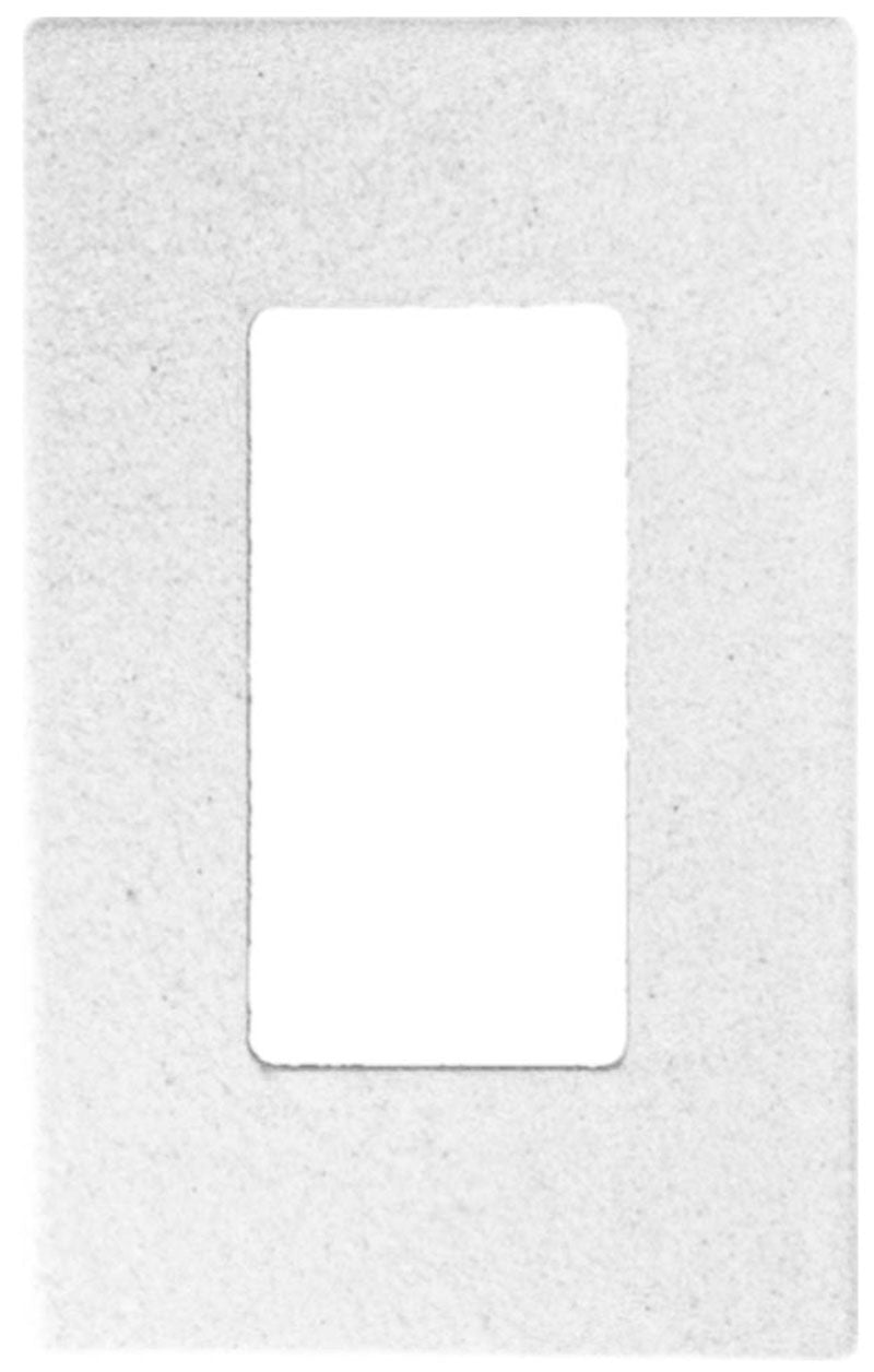 White 1-Gang Geo Plate