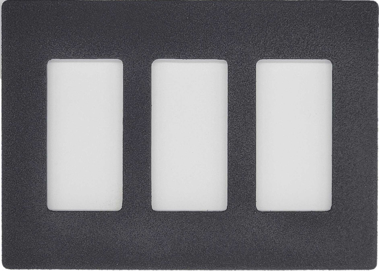 Charcoal 3-Gang GEO PLATE - Geo Plates & Stickers