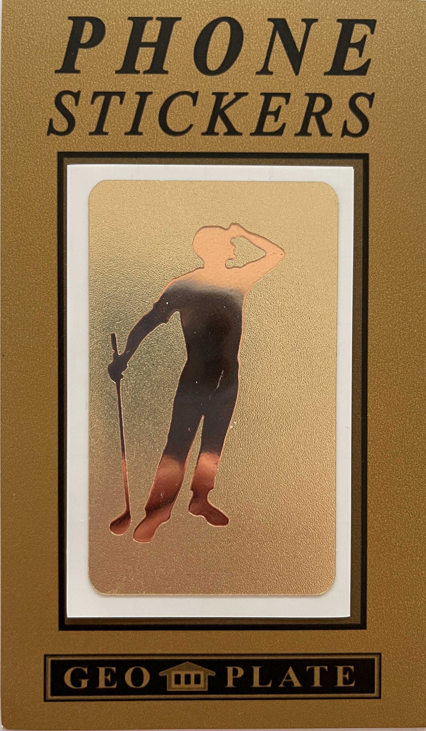 Golfer Phone Sticker - Geo Plates & Stickers