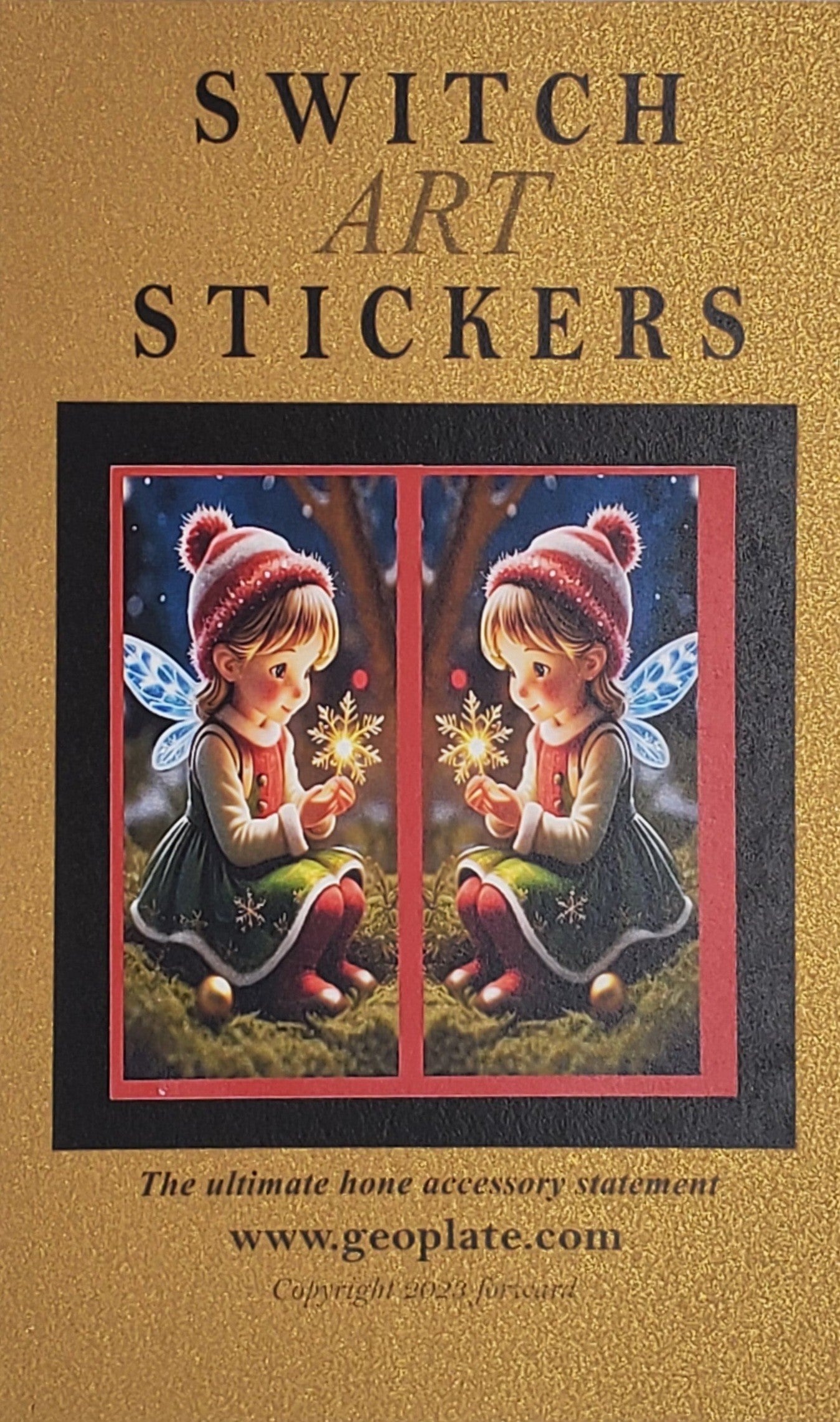 Child Angel with Star Christmas Switch-Art Switch Sticker
