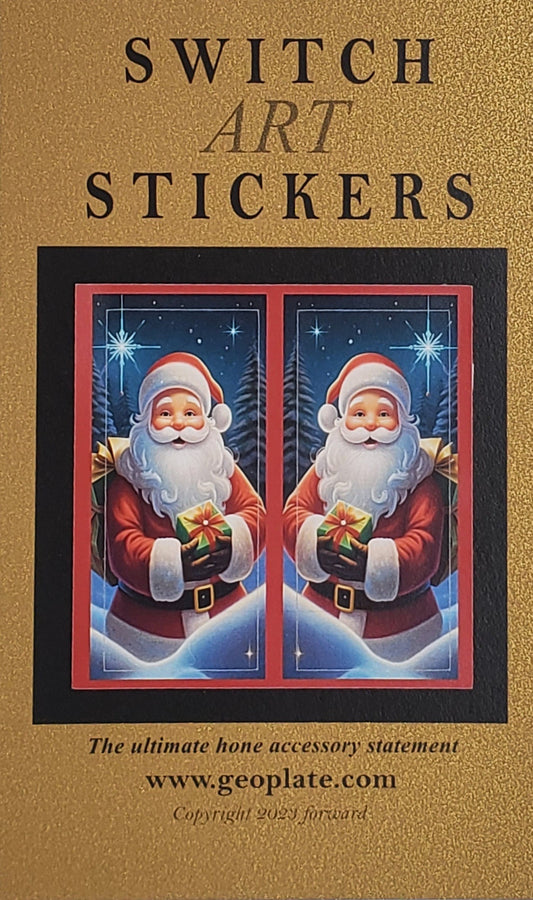 Santa 1 Present Christmas Switch-Art Switch Sticker