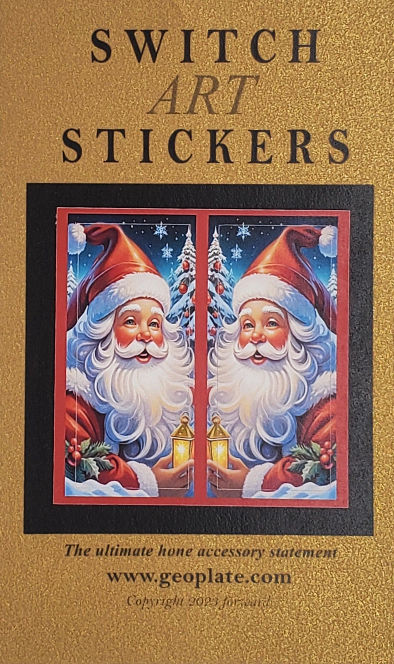 Santa Face Christmas Switch-Art Switch Sticker