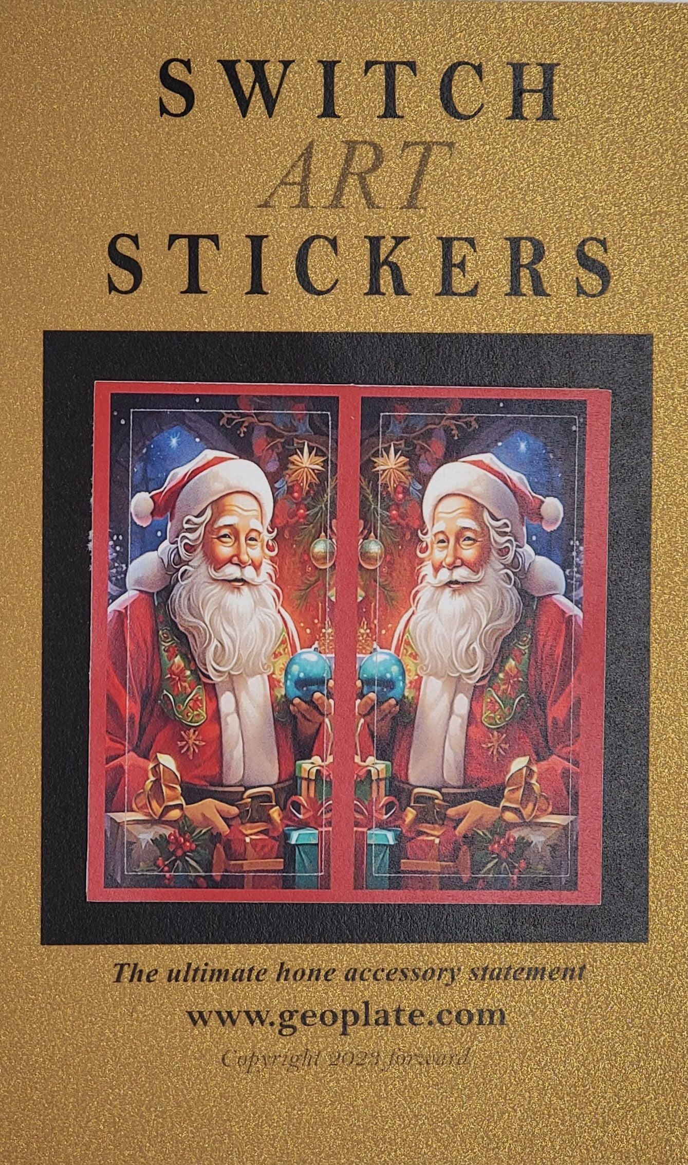Santa With Presents Christmas Switch-Art Switch Sticker