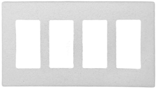 White 4-Gang Geo Plate