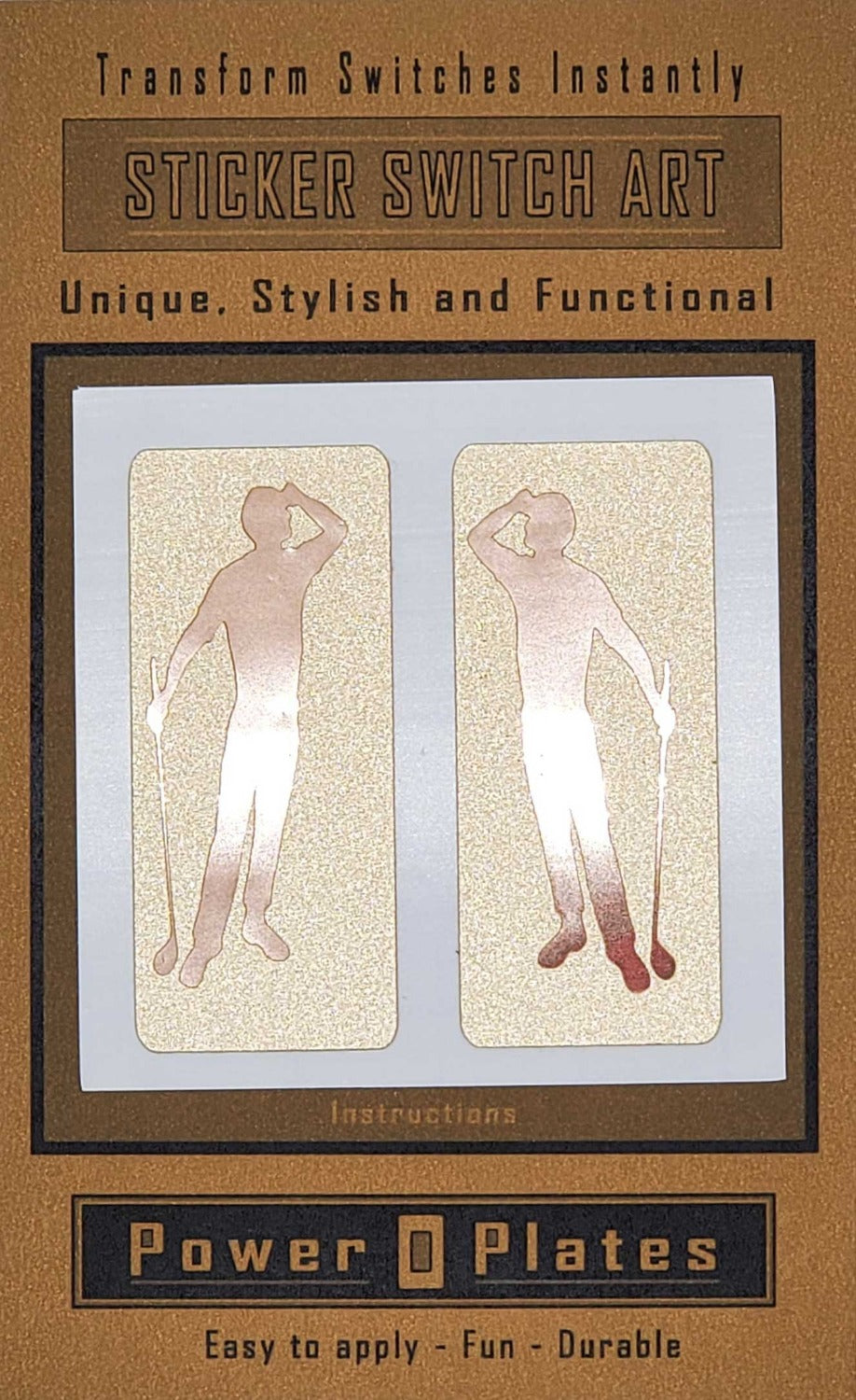 Golfer - Geo Plates & Stickers